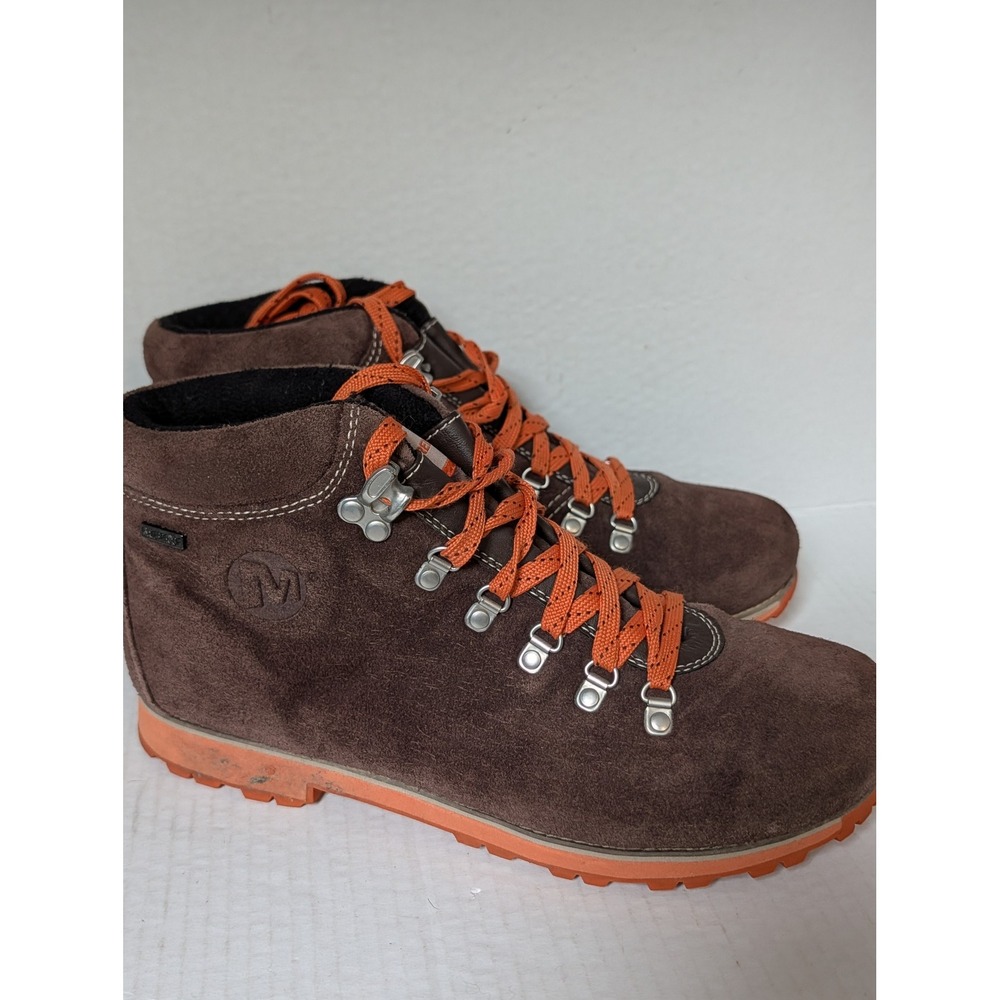 Merrell Wilderness Origins WTP Kids Hiking Boots Sz 7 Brown Orange Waterproof